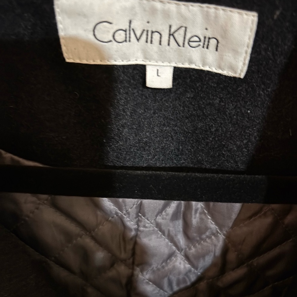 Calvin Klein Men's Elegant Black Peacoat Men Size Large - Picture 2 of 7